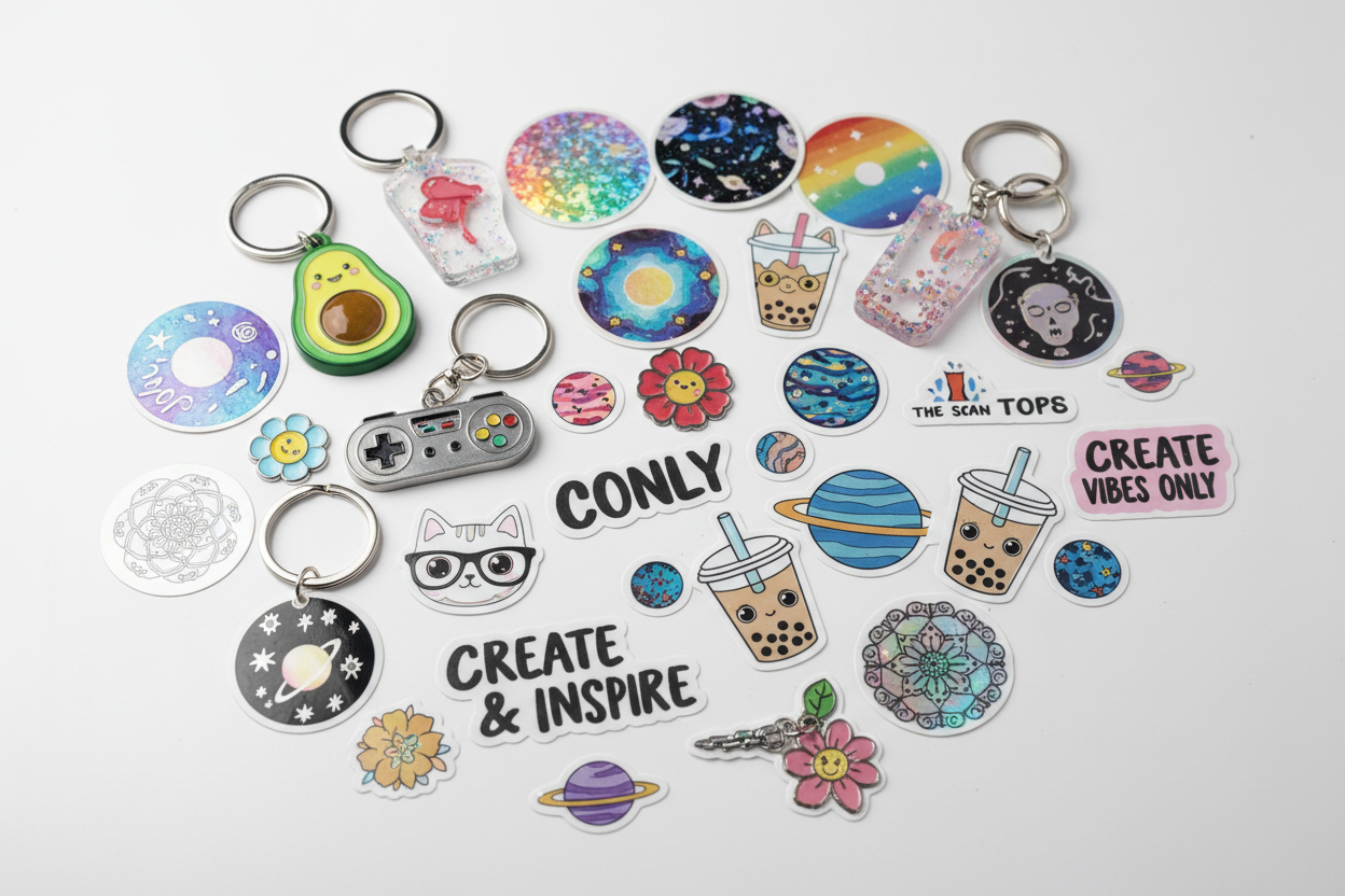 Keychains & Stickers