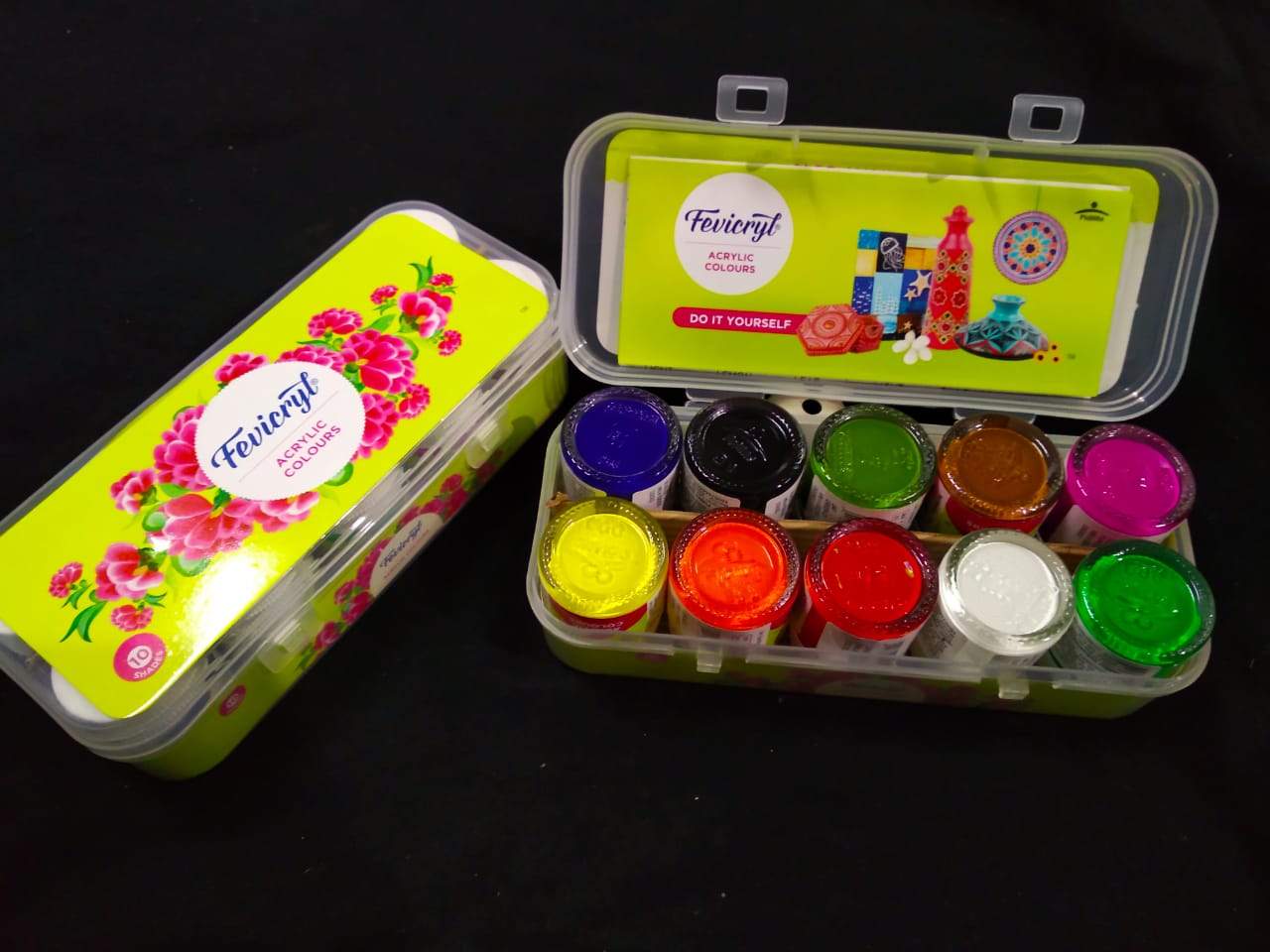 Fevicryl Acrylic Paint Set – 10 Shades | Art, Craft & DIY Colours